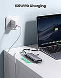 UGREEN C Usb Концентратор 9-В-1 Usb Тип C До 4 До Hdmi Багатопортовий Адаптер Док-Станція З Vga Gigabit Ethernet Pd Зарядки 3 Порт, фото 7