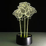 3D Світильник Троянди, Подарунок для найкращої подруги, Оригінальний подарунок найкращій подрузі на день народження, фото 2