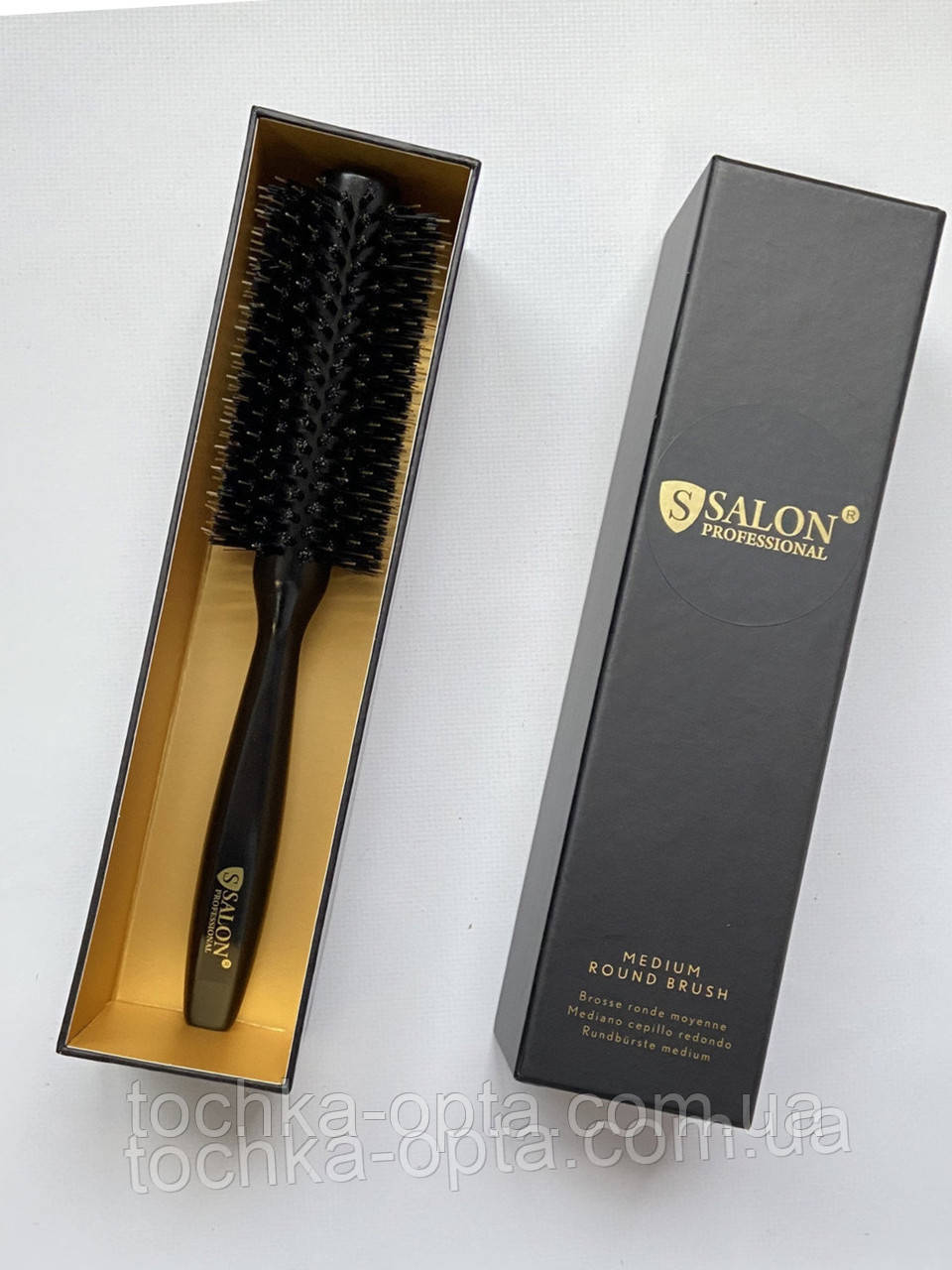 Брашинг SALON PROFESSIONAL зі щетиною малий об'єм у коробці