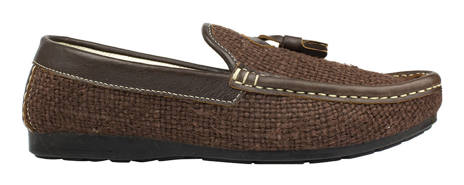 Мокасини Canape Scarpe коричневі з конопель виробництво Україна A522-06-17Brown - розмір 44 (28,6 см), фото 1