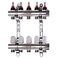 Коллектор с расходомерами, регуляторами и креплением ECO 001D 1'x5