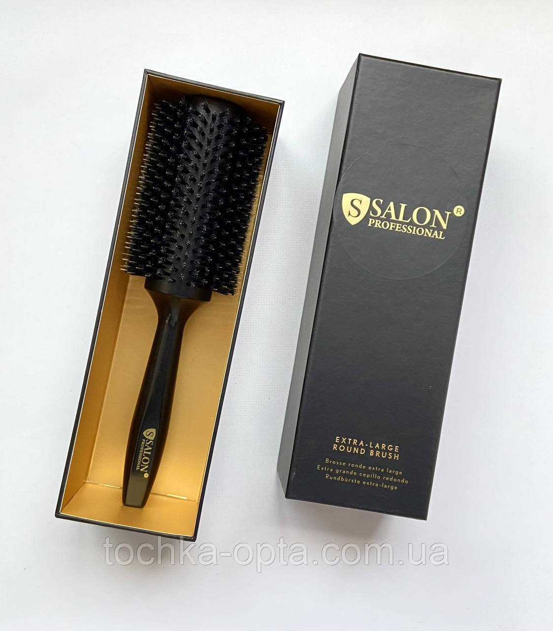 Брашинг SALON PROFESSIONAL зі щетиною великий об'єм у коробці, фото 1