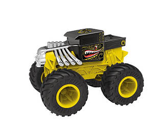 Hot Wheels Monster Trucks машинка інерційна зі звуком та світлом жовта Bone Shaker Mondo 51227