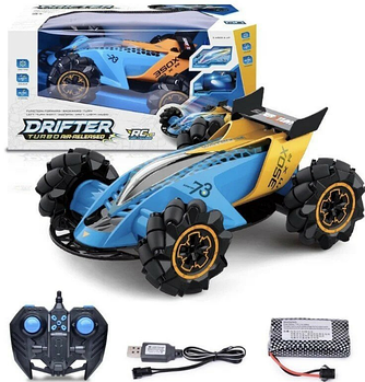 Машина на радіокеруванні СИНЯ DRIFTER turbo AIR Released з підсвіткою парою ART 3919 (12 шт./яск