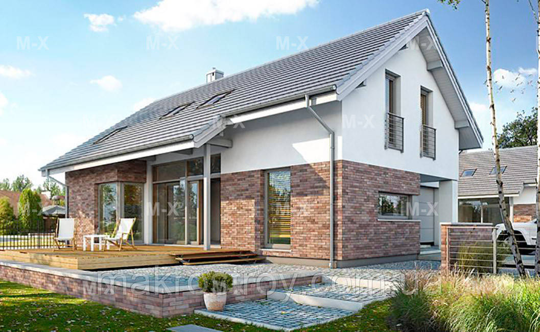 MS137. Сучасний мансардний дім, фото 1