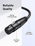 UGREEN XLR Кабель 3м Мікрофон XLR Подовжувач від Чоловіка до Жінки XLR Роз'єм Подовжувач Шнур для аудіосистеми, Студійного, фото 2