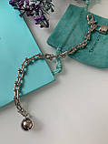 Стильний браслет ланцюг Тіффані Tiffany під срібло. Є упаковка Тіффані, ідеально на подарунок!, фото 6