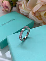 Tiffany Тіффані кільце-доріжка з цирконами діамантової огранки, срібло 925. Ідеально на подарунок дівчині!