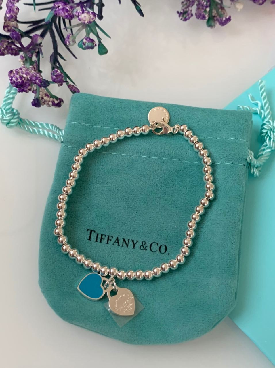 Браслет із кулонами Тіффані Tiffany / упакований у мішечок Тіффані