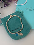 Браслет із блакитним сердечком Тіффані Tiffany, фото 2