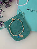 Tiffany Тіффані браслет з сердчеком блакитним. Люкс упаковка Тіффані. Ідеально на подарунок дівчині!, фото 3