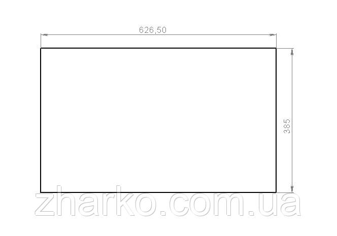 Стекло для каминных топок Жарко 626,5х385 мм 4мм (для камина) - фото 2 - id-p243227030