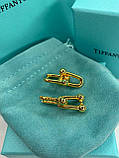 Маячні сережки Тіффані Tiffany, позолота, є лого, люкс якість, фото 2