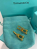 Маячні сережки Тіффані Tiffany, позолота, є лого, люкс якість, фото 6