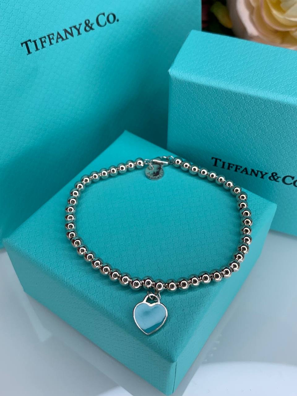 Tiffany Тіффані браслет з серцем, срібло 925 проби. Люкс якість. Упаковка Тіффані. Подарунок дівчині!