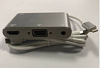 Переходник адаптер Usb Lightning на HDMI + VGA + разъем аудио. Apple Iphone, ipad преобразователь