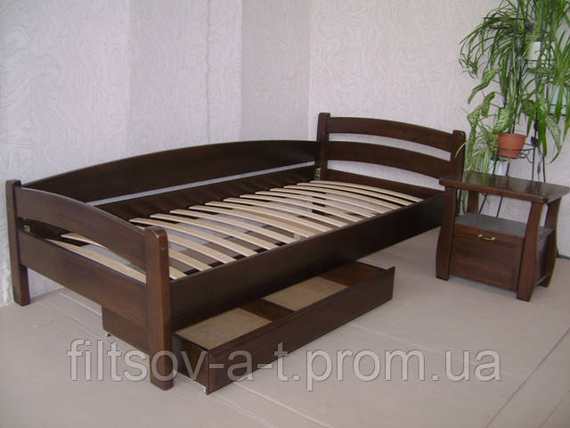 Кровать односпальная из массива натурального дерева "Марта" от производителя - фото 6 - id-p19009077