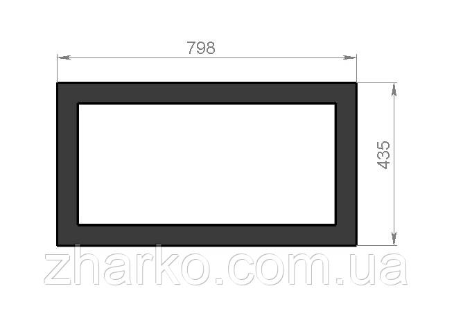 Скло для камінних топок Жарко ROBAX 798х435 мм 4мм (вогнетривке скло) - фото 2 - id-p243229445