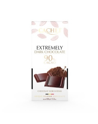 Шоколад Экстра Черный Кашет Cachet Extremely Dark Chocolate 90% Какао 100 г Бельгия - фото 3 - id-p1539969149