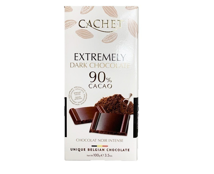 Шоколад Экстра Черный Кашет Cachet Extremely Dark Chocolate 90% Какао 100 г Бельгия - фото 1 - id-p1539969149