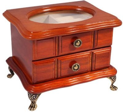 Вместительный двухуровневый комодик для украшений King Wood 2125C-2 ореховый, фото 1