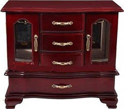 Надежный шкафчик для украшений King Wood 25066C вишневый