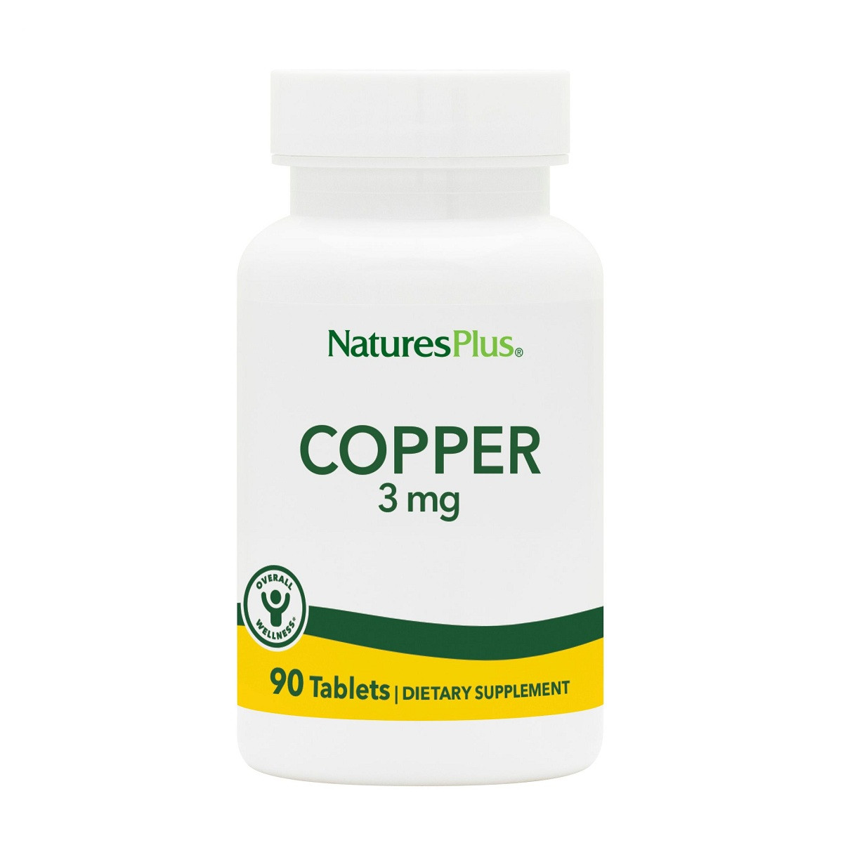 Мідь 3мг, Natures Plus, 90 таблеток, фото 1