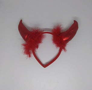 Обруч новорічний (Ріжки + пух)