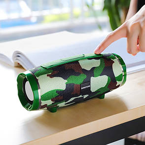 Портативна колонка безпровідна BOROFONE BR3 Rich Sound Sports Wireless Speaker Камуфляж зелений, фото 3