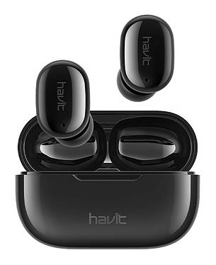 Навушники вакуумні безпровідні з мікрофоном Havit Bluetooth HV-TW925 Bluetooth в кейсі Чорний, фото 3