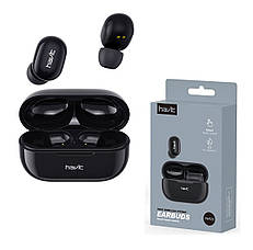 Навушники вакуумні безпровідні з мікрофоном Havit Bluetooth HV-TW925 Bluetooth в кейсі Чорний, фото 5