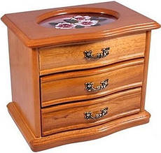 Удобный трехуровневый комодик для украшений King Wood 2539A коричневый