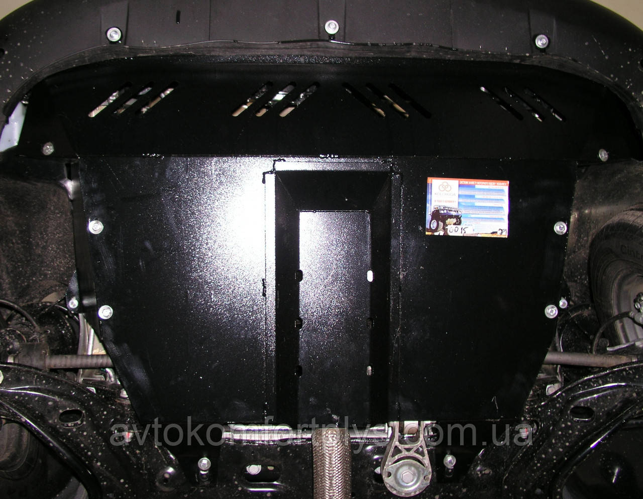 Металевий захист двигуна (картера) Fiat Doblo I покоління (2001-2009) (всі обсяги окрім 1,9 D), фото 1