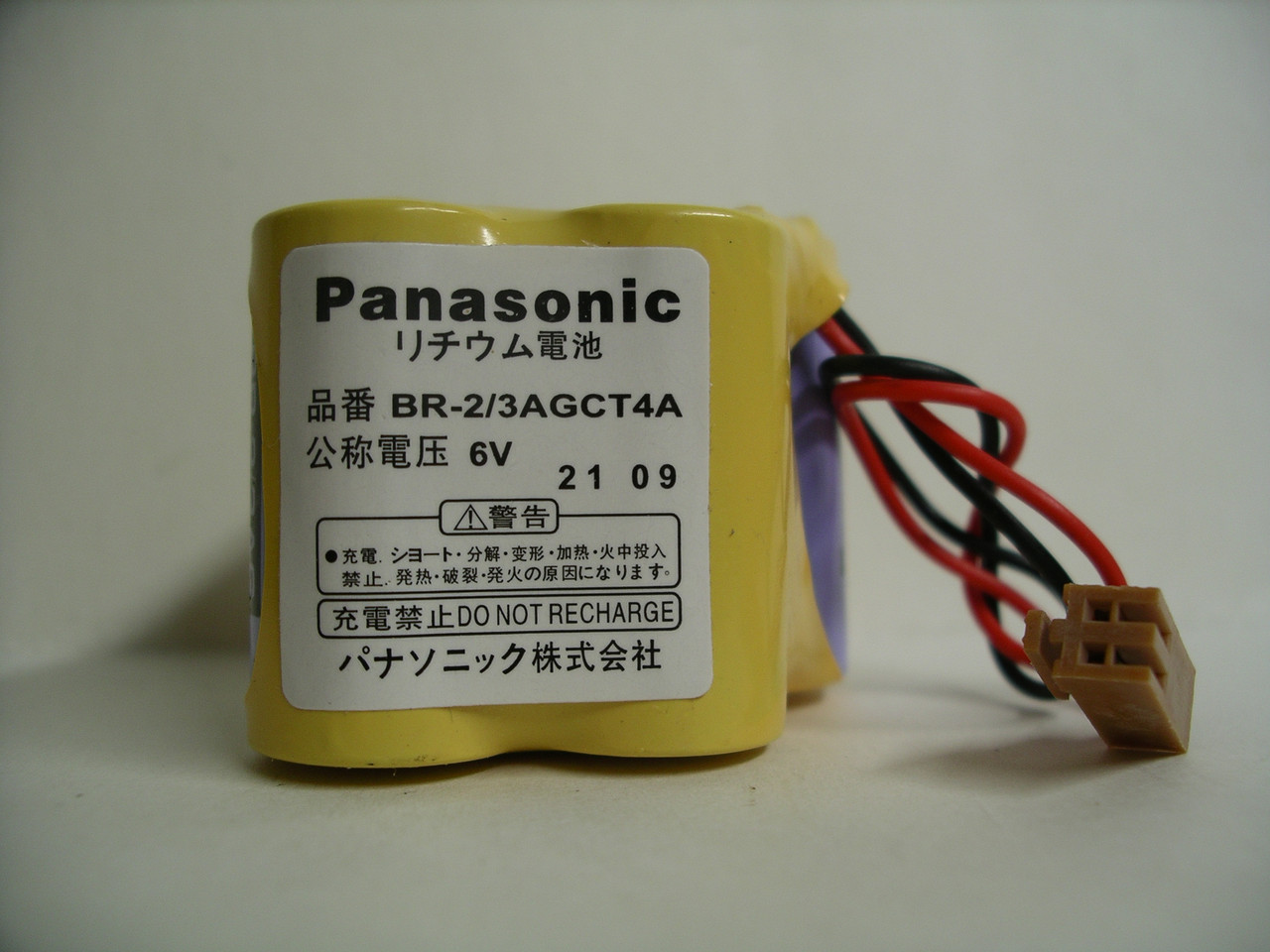 Батарейка Panasonic BR-2/3AGCT4A 6V з коричневим конектором