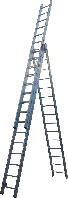 Лестница ELKOP VHR Profi 3x15 алюминиевая, 3 секции, 15 ступеней