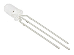 Світлодіод 3mm Червоний / Зелений 400/100mcd, CA