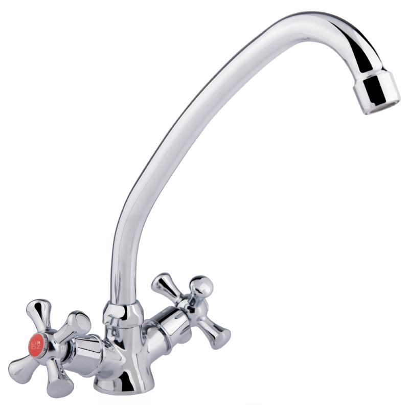 Змішувач для кухні Lidz Lamb 271F двохвентильний LDLAM271FCRM21889 Chrome, фото 1