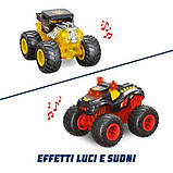 Hot Wheels Monster Trucks машинка інерційна зі звуком та світлом жовта Bone Shaker Mondo 51227, фото 6