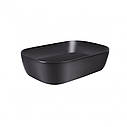 Раковина-чаша Qtap Robin 610х400х145 Matt black з донним клапаном QT132143PMBMB, фото 4