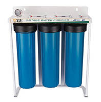 Система 3-х ступенчатой очистки воды + комплект картриджей BIG BLUE 20 Tiger Filtration TF-3BB20-03A)