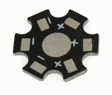 Монтажна пластина LED 1*1W, 20мм, чорна маска