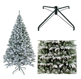 Етитна засніжена новорічна ялинка лита хвоя 2,3 м преміумкласу Vip poyal No 16