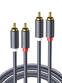 UGREEN 2RCA 2RCA 2м Кабель Штекер до 2RCA Стерео Штекер Аудіокабель Позолочений Автомобільний Аудіо Адаптер тюльпани