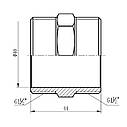 Ніпель SD Forte 1" 1/2 SF35840, фото 2