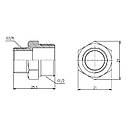 Ніпель редукційний SD Forte 1/2"х3/8" SF359159, фото 2