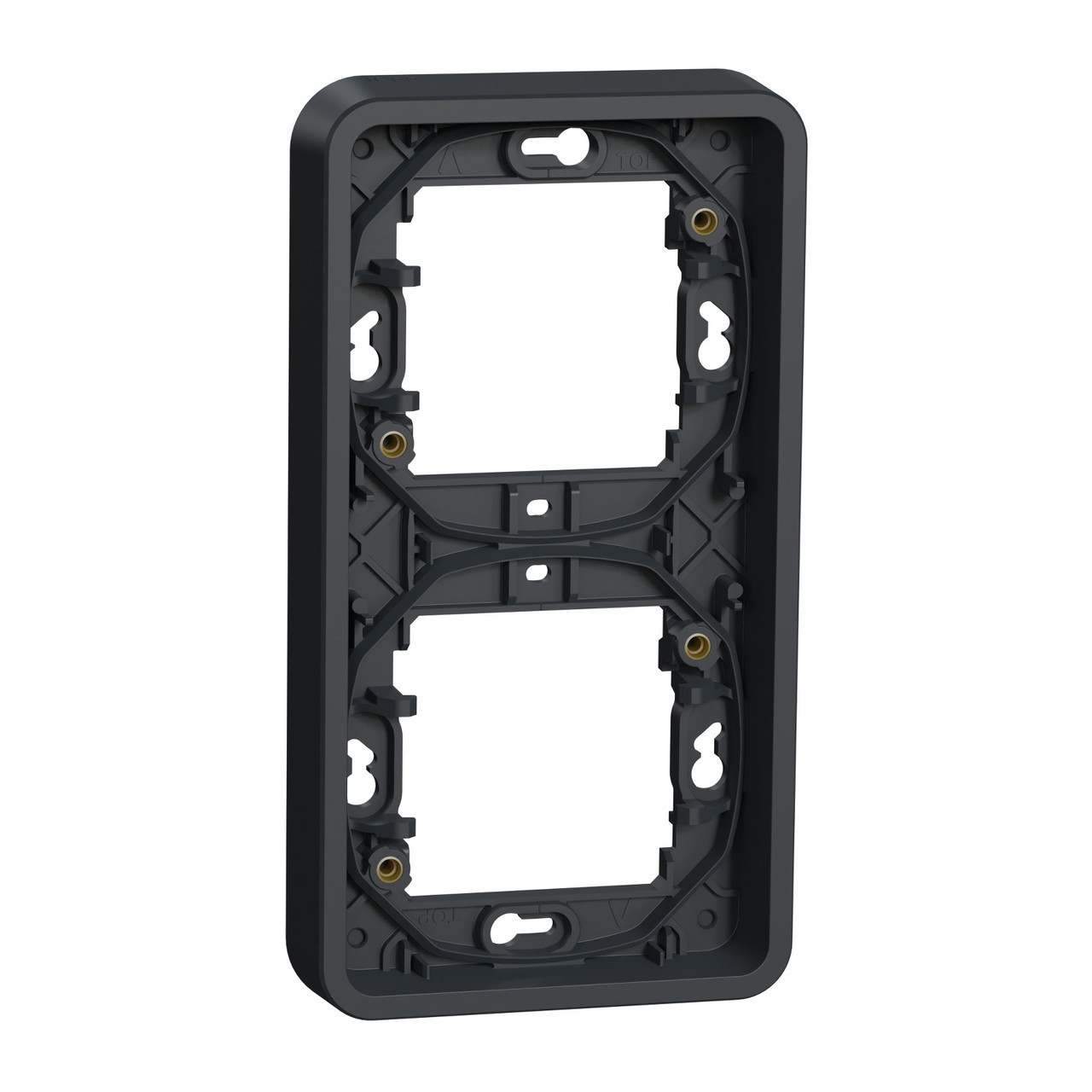 Рамка 2 поста вертикальна IP55 чорний Mureva Styl Schneider MUR34151