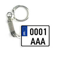 Металевий брелок із номером мотоцикла ЄС, Білорусії, Казахстану, Киргузії,довілю, України видалеку за 1 годину