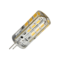 LED Лампочка светодиодная силиконовая 3w, цоколь G4, белый теплый, 220v