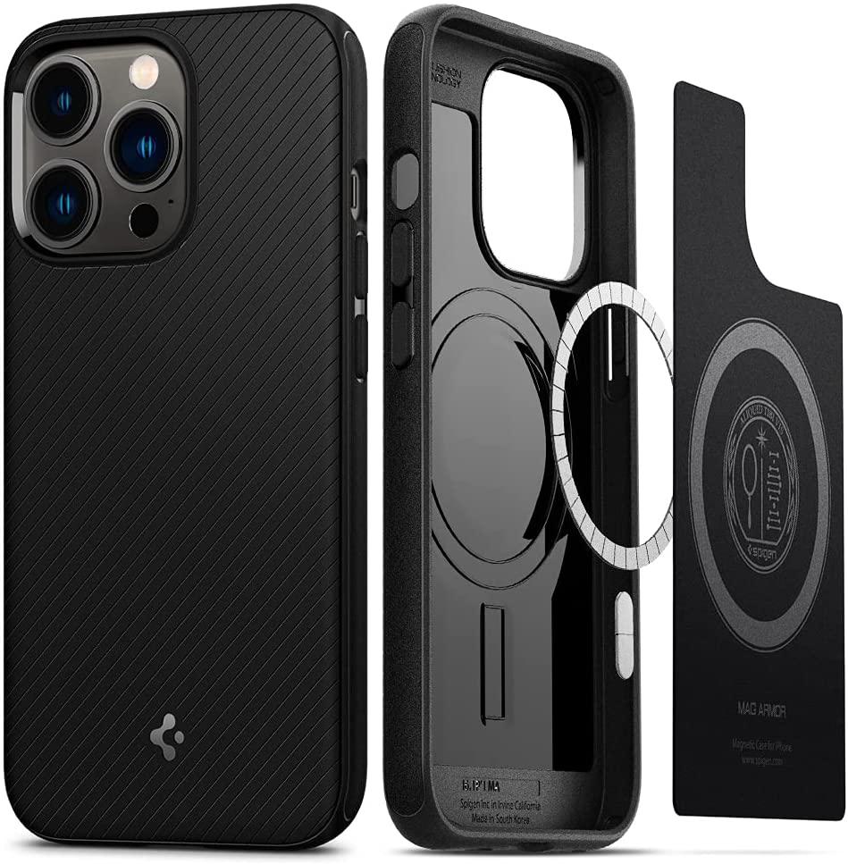 Чохол Spigen для iPhone 13 Pro — Mag Armor (сумісний з MagSafe) Matte Black (ACS03281)