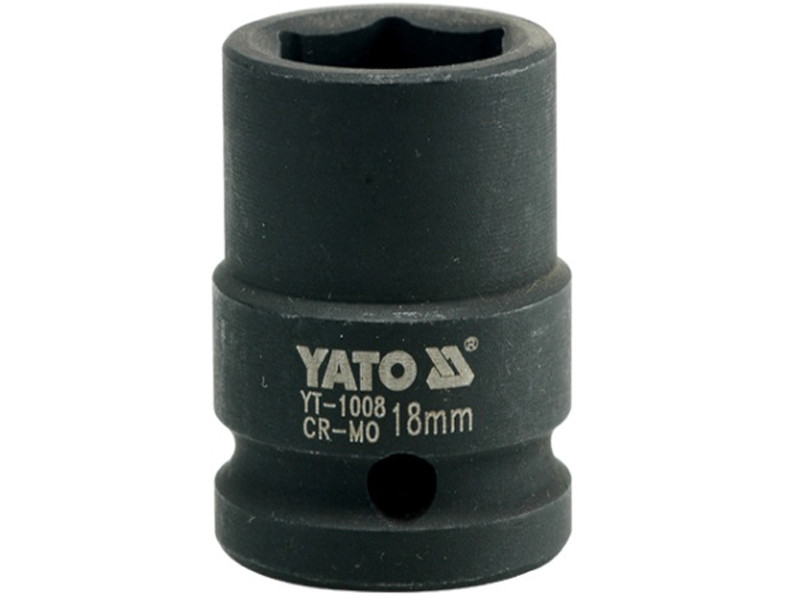 Головка торцева ударна 18 мм 1/2" 6-гранна Yato YT-1008